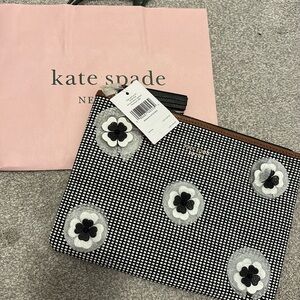 Kate Spade Tassel Pouch/Bag- Flower Appliqué NWT
